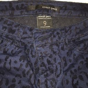 Leopard animal print Stretch denim 9 jeans Skinny